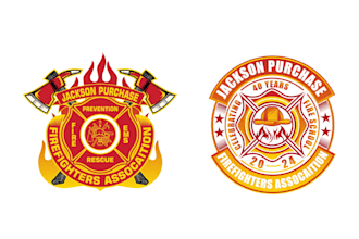 design modern fire fighter logo
