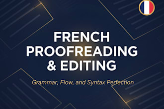 proofread, edit, and polish your professional french text