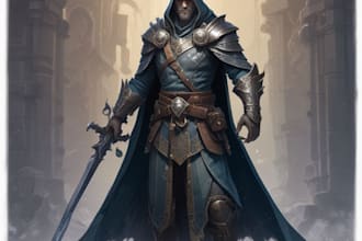 draw dnd character art, fantasy character or concept art