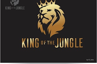 create a clean geometric lion logo