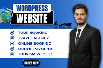 create a tour and travel agency website with online bookings
