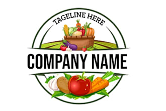 design a professional vegetable logo for farms or food businesses