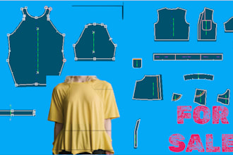 garment pattern making dxf PDF hpgl grading tech pack