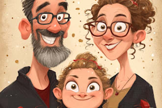 draw christmas cartoon caricature