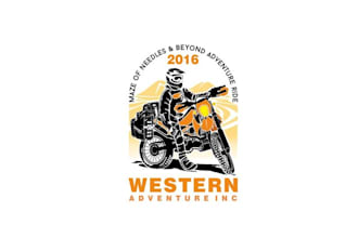 design classic adventure motorcycle riders logo