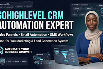 setup and manage gohighlevel website, emails, SMS automation and sales funnel