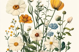 draw botanical art illustration for you