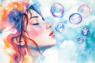 make watercolor illustration and watercolor art