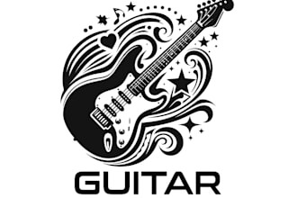 make an amazing guitar logo design