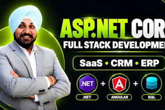 develop asp dot net core saas CRM erp web applications