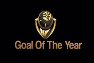 design fantastic award show logo featuring black and gold