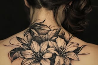 design unique handdrawn persian arabic calligraphy tattoo