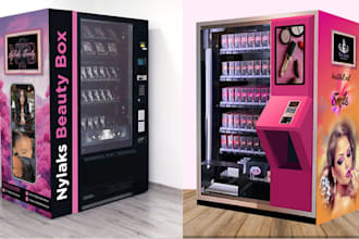design vending machine wrap design and car wraps