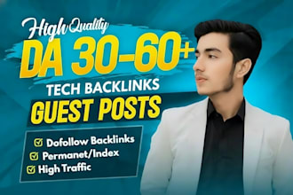 publish a technology guest post, on high da web tech backlinks or link insertion