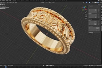 stlready 3d jewelry design for cnc, 3d pendant an signet ring for 3d print cad