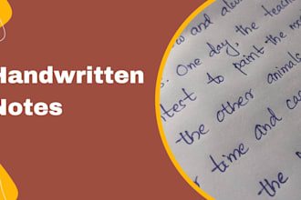 write handwritten notes and letters