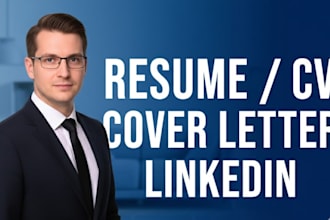 write or edit your CV, resume, cover letter with my team