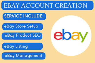 do ebay account creation, ebay seller account, ebay store setup, ebay listing