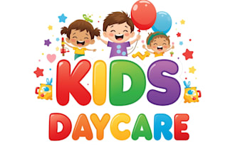 design a joyful child logo for preschool or kindergarten
