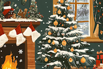 do christmas illustration, christmas card