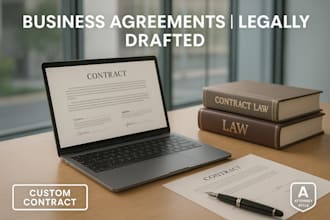 draft business agreements, nda, partnership contracts and custom legal documents