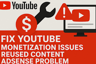 fix youtube monetization issues, adsense problem  reused content