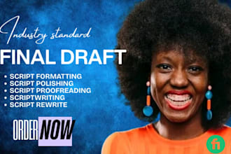 professionally format your screenplay in final draft, celtx and squibler