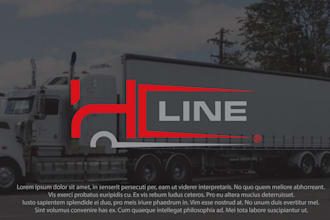 design super fantastic transportation, lorry logo