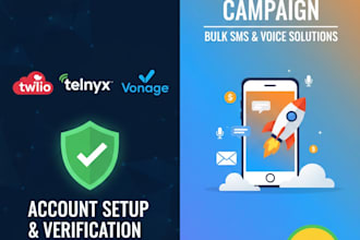 set up, verify and upgrade twilio or telnyx account