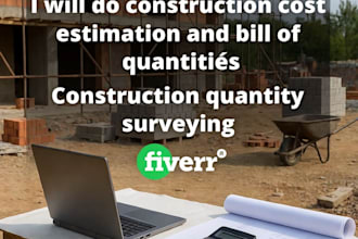 create detailed boq, cost estimation, and material takeoff