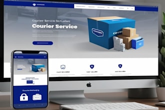 design towing service website, courier trucking, logistics, towing website