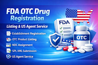 handle fda otc drug registration, listing and US agent service