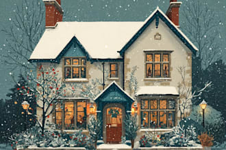 christmas illustrations and cards for you