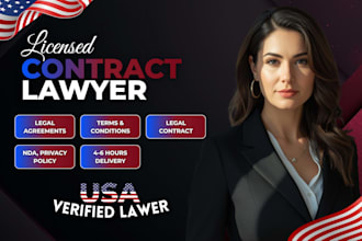 be your lawyer for legal agreements,contracts,terms and conditions,nda,lawsuits