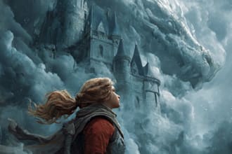 illustrate fantasy book, children book cover, e book cover design