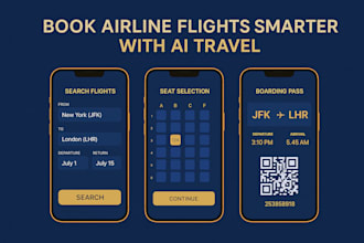 develop airline app, hotel booking app, travel and tour app