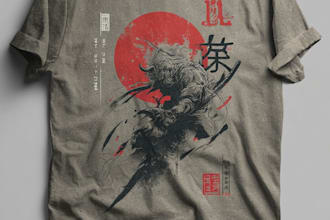 do japanese t shirt illustration and t shirt design