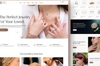 design jewelry accessories, handbags, sunglasses, watches, shopify store website