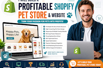 build pet shopify store pet shopify website dropshipping store shopify website