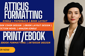 atticus formatting for print kindle book, kdp book layout, book design atticus