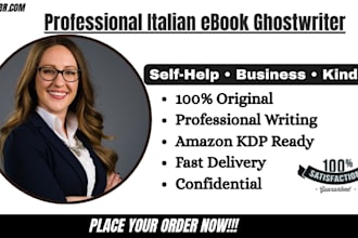 write your italian book and ebook self help ebook italian ghostwriter kdp