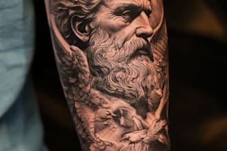 draw realistic tattoo, tattoo sleeve design, tattoo