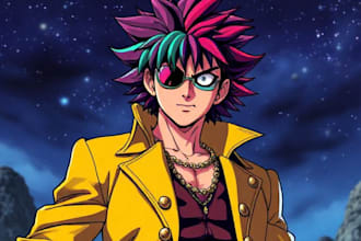 draw you, your character in jojo style