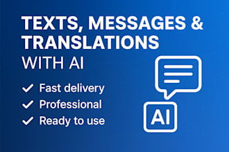 create texts,messages and translation using ai