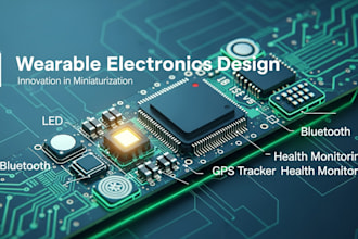 wearable pcb design for led, bluetooth, gps tracker, fitness and health device