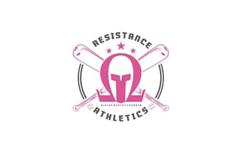 create a youth softball team logo for resistance athletics