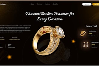 design jewelry accessories watches handbag sunglasses ring shopify store website