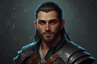 do a fantasy character art and fantasy art
