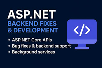 fix asp net core apis, backend bugs
