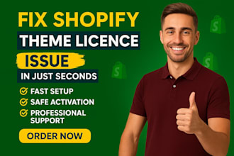 install and fix your shopify theme license issue